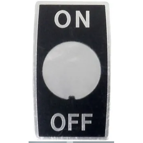 PLAQUE ON/OFF EN MÉTAL POUR INTERRUPTEUR À BASCULE