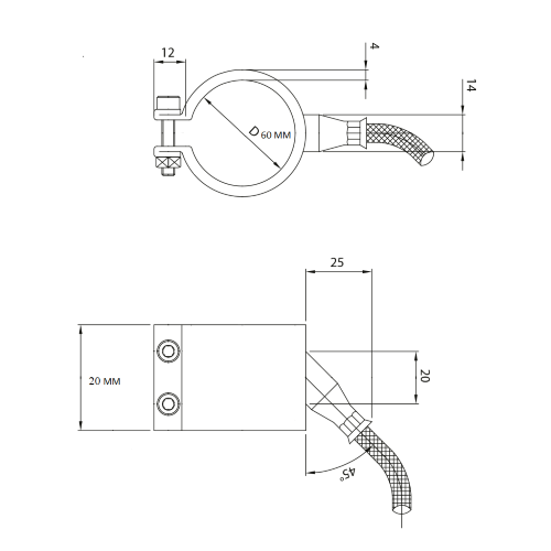 HEIZBAND DIM.60X20 - 165W - 230V - USC. 45° AXIAL