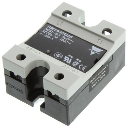 RELÉ ESTÁTICO DE ESTADO SÓLIDO MONOFÁSICO DE PASO CERO 25 A - 4/32 VCC