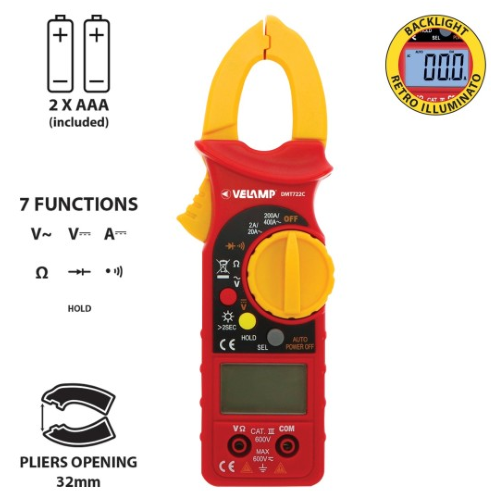 CAT.III CLAMP METER - 300VAC - 400A - COMPACT